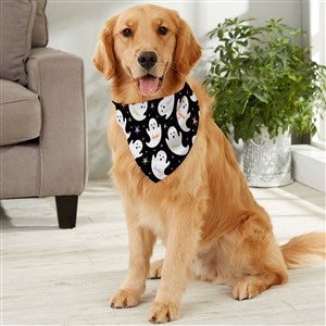Bright Fright Ghosts Personalized Dog Bandana- Large - 57848-L