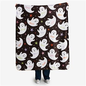 Bright Fright Ghosts Personalized 50x60 Sherpa Blanket - 57886-S