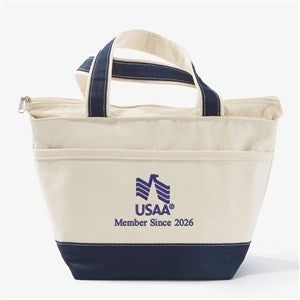 USAA Member Embroidered Canvas Lunch Bag - Navy - 57979-USAA-Member