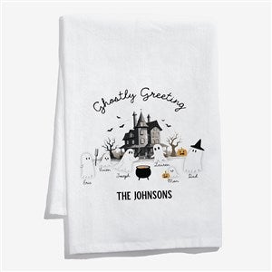 Ghostly Greetings Personalized Halloween Tea Towel - 58040