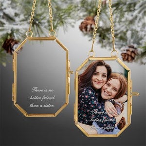 Write Your Own Engraved Gold Octagon Locket Ornament - 58187