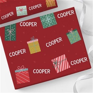 Stacked with Cheer Personalized Christmas Wrapping Paper Roll - 6ft Roll - 58218