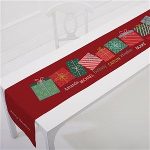 Stacked with Cheer Personalized Table Runner- 16 x 120 - 58219-L