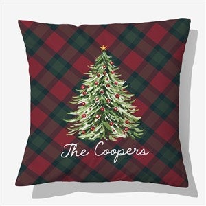 Heritage Christmas Personalized 18 Velvet Throw Pillow - 58222-LV