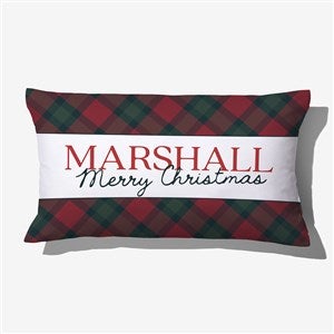 Heritage Christmas Personalized Lumbar Throw Pillow - 58222-LB