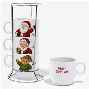 Storybook Christmas Personalized 6oz Stackable Mugs - Set of 4 - 58253