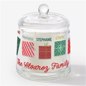 Stacked with Cheer Personalized Cloche Candle - 58316