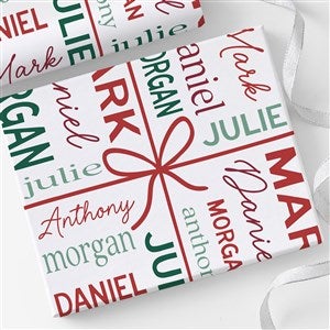 Present Repeating Name Personalized Wrapping Paper Roll - 6ft Roll - 58326