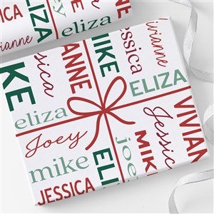 Present Repeating Name Personalized Wrapping Paper Roll - 18ft Roll - 58326-L