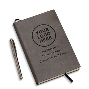 Personalized Logo Writing Journal - Grey - 58378