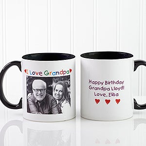 Personalized Photo Message Coffee Mug 11 oz.- Black - 5841-B