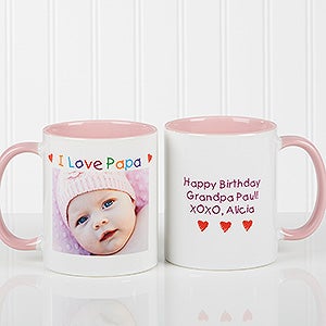 Personalized Photo Message Coffee Mug 11oz.- Pink - 5841-P