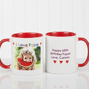 Personalized Photo Message Coffee Mug 11oz.- Red - 5841-R