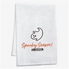 Bright Fright Ghost Embroidered Halloween Tea Towel - 58476