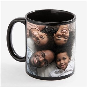 Family Photo Personalized Black Coffee Mug - 11 oz - 58500-S