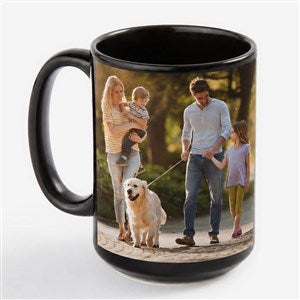 Family Photo Personalized Black Coffee Mug - 15oz - 58500-L