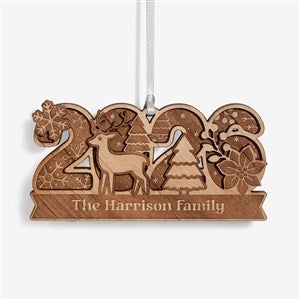 2026 Personalized 2 Piece Wood Ornament- Natural - 58615-N