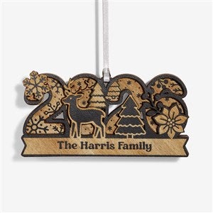 2026 Personalized 2 Piece Wood Ornament- Black - 58615-BLK