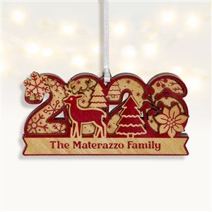 2026 Personalized 2 Piece Wood Ornament- Red Maple - 58615-R