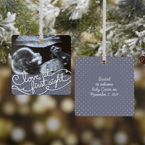 Our Personalized Sonogram Square Photo Ornament - 5865-2M