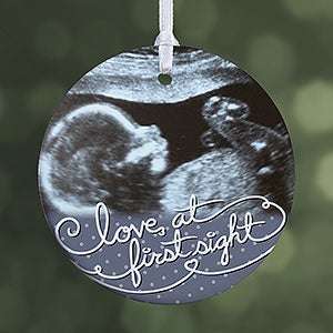 Baby Sonogram Photo Personalized Christmas Ornament - 1-Sided - 5865-1
