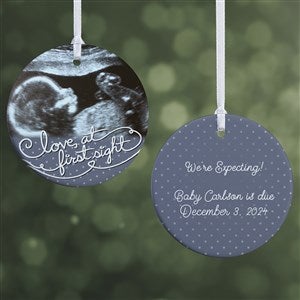 Baby Sonogram Photo Personalized Christmas Ornament - 2-Sided - 5865-2