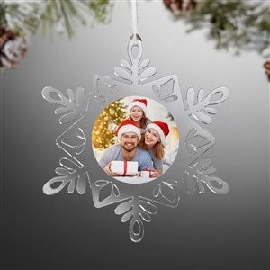 Picture Perfect Personalized Acrylic Snowflake Ornament - 58683