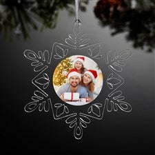Picture Perfect Personalized Acrylic Snowflake Ornament - 58683