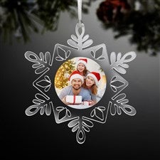 Picture Perfect Personalized Acrylic Snowflake Ornament - 58683