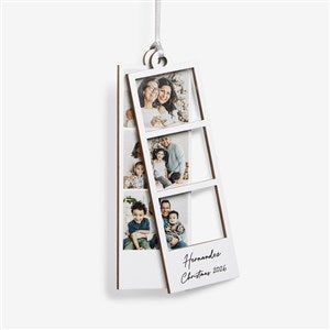 Christmas Snapshots Personalized 3 Photo Wood Ornament - 58689
