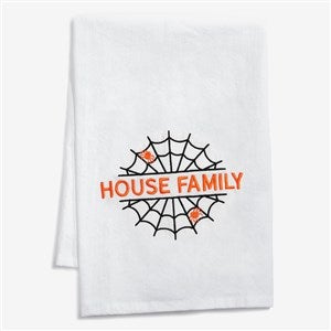 Halloween Spider Web Embroidered Tea Towel - 58699