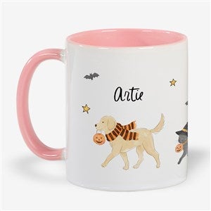 Halloween Paws Personalized Coffee Mug 11 oz.- Pink - 58727-P