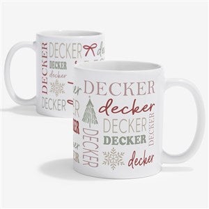 Holiday Repeating Name Personalized Coffee Mug 11 oz.- White - 58751-S