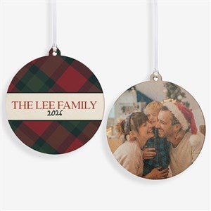Heritage Christmas Personalized Ornament-3.75 Wood - 2 Sided - 58797-2W