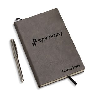 Synchrony Personalized Charcoal Writing Journal - 58907-Synchrony