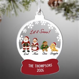 Storybook Christmas Personalized Snow Globe Acrylic Ornament - 58934