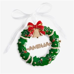 Personalized Jeweled Wreath Ornament-6 Initials - 59184-6