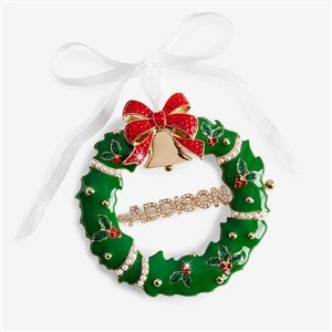 Personalized Jeweled Wreath Ornament-7 Initials - 59184-7
