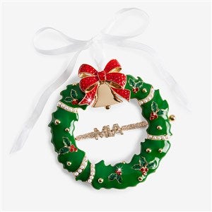 Personalized Jeweled Wreath Ornament -3 Initials - 59184-3
