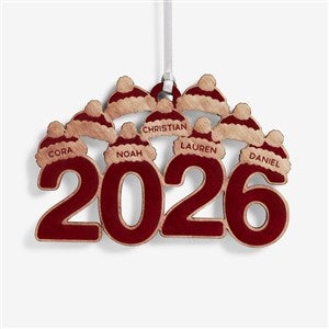 2026 Personalized Wood Ornament- Red Maple - 59194-R