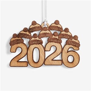 2026 Personalized Wood Ornament- Natural - 59194-N