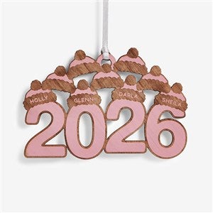 2026 Personalized Wood Ornament- Pink Stain - 59194-P