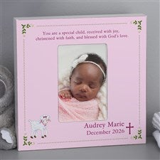 Christened With Faith Personalized 4x6 Box Frame - Vertical - 6110-BV