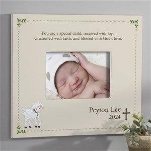 Christened With Faith Personalized 5x7 Wall Frame - Horizontal - 6110-WH