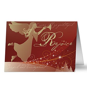 Rejoice Angel Holiday Card-Premium - 6175-C-P