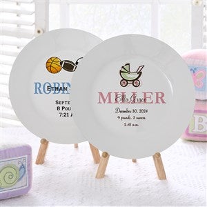 All About Me Personalized Baby Birth Keepsake Plate - 6419