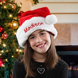 Kids Personalized Santa Claus Christmas Hat - 6462-Y