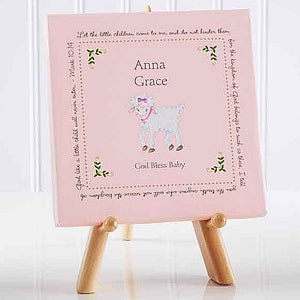 Baptism Blessings Personalized Canvas Art - Small - 6495-5x5