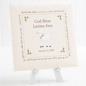 Baptism Blessings Personalized Canvas Print -8x8 - 6495-8x8