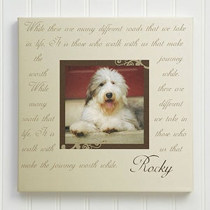 Paw Prints On Our Hearts Photo Pet Memorial Canvas Art - 24 x 24 - 6563-XL